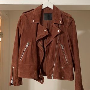 All saints Holme biker suede jacket